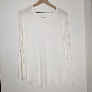 Cupio white knit long sleeve top